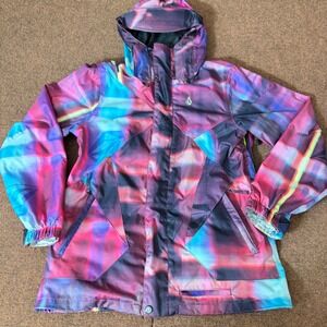 Volcom Nimbus Snowboard Jacket Womens Small Multi-Color 15K Waterproof Ski Shell